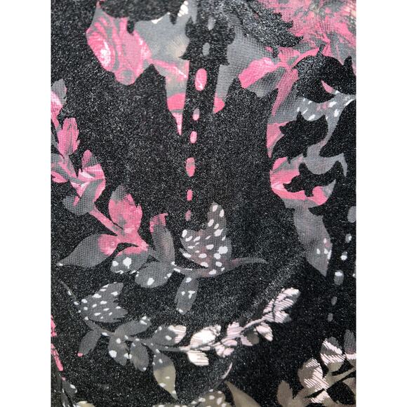 Christopher & Banks Cardigan Jacket X-Large Burnout Velvet Whisigoth Fairy XL - Picture 7 of 9